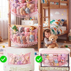 2 Pack Stuffed Animal Hammock, Corner Stuffed Animal Storage Net - Image 3