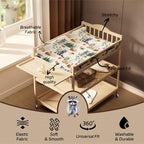 4 Pack Changing Pad Covers Woodland Forest Animals Wood Neutral Unisex Fitted - Image 5