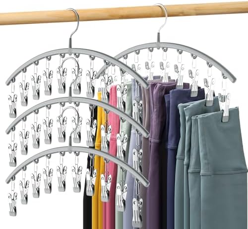 Volnamal Legging Organizer for Closet, Metal Yoga Pants Hanger w/Rubber Coated by Volnamal