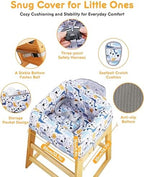 High Chair Cover Portable with 3-Point Harness, Waterproof Baby Seat Cover - Image 3