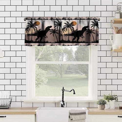 Dinosaur Wooden Kids Valance Curtains, Kids Boys Bedroom Nursery Room Window - Image 5