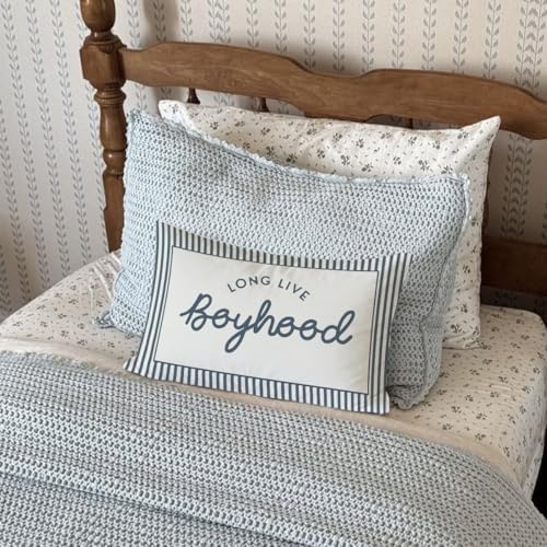 Long Live Boyhood Boys Room Throw Pillow Cover 12x20, Playroom Kids Throw - Image 6