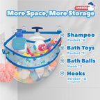 UNEEDE 4.32 Gallons Dinosaur Print Corner Bath Toy Storage - Image 3