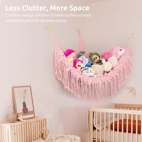 Large Stuffed Animal Hammock, Stuffed Animal Storage Toy Hammock Net - Image 2