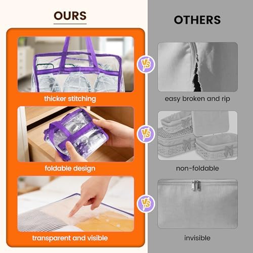 6 Pack 40L Clear Storage Bags - Image 4