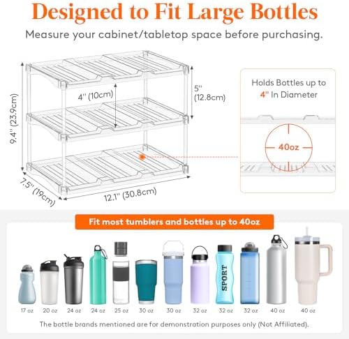 Lifewit Stackable Water Bottle Organizer - Image 2