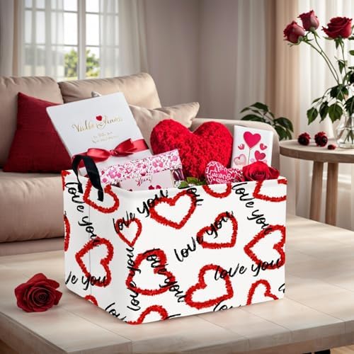 Valentine's Day Basket Gift for Empty Cute Heart Large Storage Bin for Kid and - Image 6