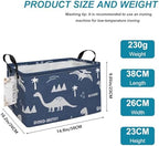 Rectangular Blue dinosaur Storage Bin Nursery Hamper - Image 2