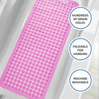 ZHICHENG Bath Tub and Shower Mats, Non-Slip 39 x 16 Inch Extra Long Bath Mat - Image 5