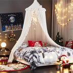VETHIN Bed Canopy for Girls, Princess Round Dome Dreamy Mosquito Net Bedding - Image 3