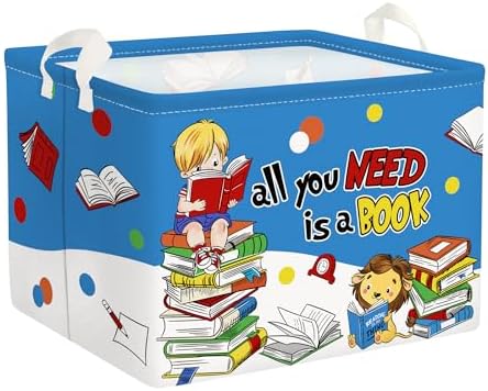Clastyle Large Reading Corner School Classroom Book Basket Toy Nursery Bin by Clastyle
