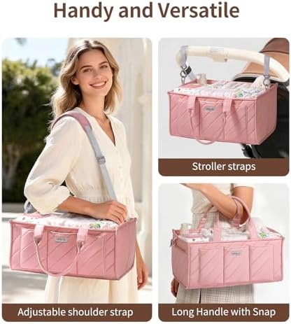 Extra Large Diaper Caddy Organizer – Big Nursery Storage Basket - Image 3