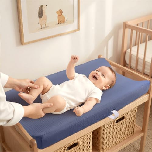 lulumoon Muslin Changing Pad Cover: Fit 32x16 Standard Pad - Image 3