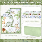 Hahafelt 3 Pcs Dinosaur Baby Crib Bedding Set - Image 2
