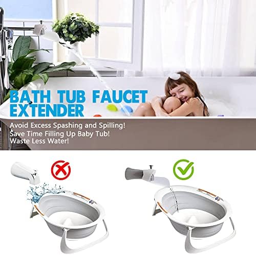 Bath Helper - Bath Tub Faucet Extender - Guides Water Directly from Faucet to - Image 2