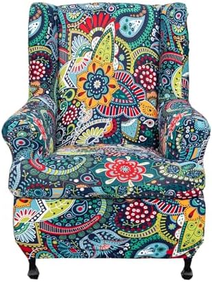 CRFATOP Wingback Chair Covers Stretch Armchair Slipcovers by CRFATOP