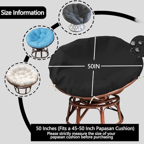 Papasan Cushion Cover Only, 50in Outdoor Indoor Papasan Chair Cushion Cover - Image 2