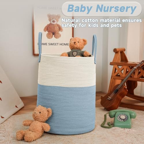 JMvicyroam 60L Cotton Rope Laundry Basket Hamper - Image 2