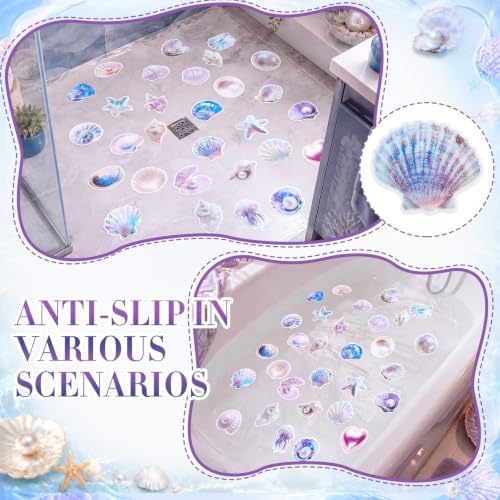 Fullhawl 30 Pcs Seashell Non Slip Bathtub Stickers - Image 6