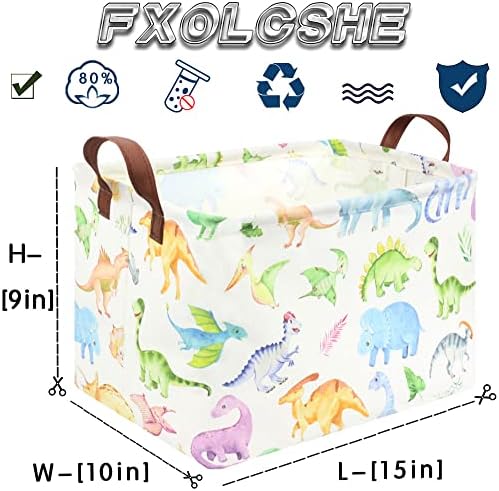 Rectangle Dinosaur Basket, Kids Toy Storage Bin, Storage Bins Organizer - Image 6