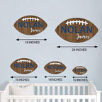Personalized Football Name Sign, Wooden Name Sign, Football Nursery Decor - Image 3