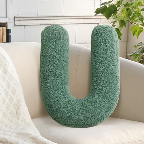 Initial Letter Pillow Soft Lambs Wool Throw Pillow Kids Room Nursey Playroom by huraty