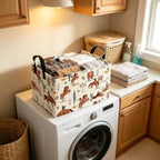 Western Cowboy Fabric Rectangular Nursery Storage Bin - Image 6