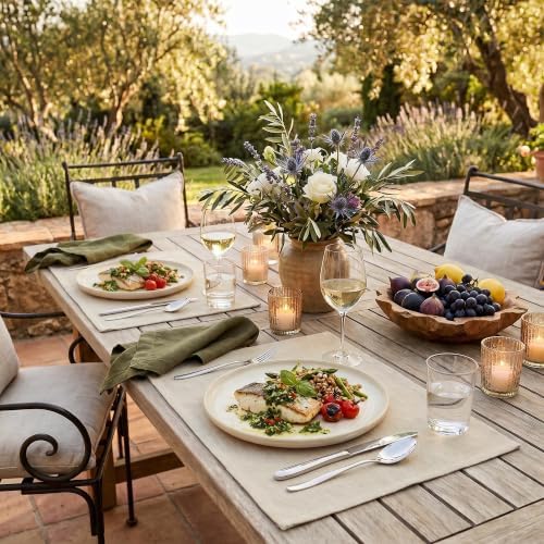 Artoid Mode Light Brown Placemats Set of 6, 12x18 Inch Fall Washable Holiday - Image 5