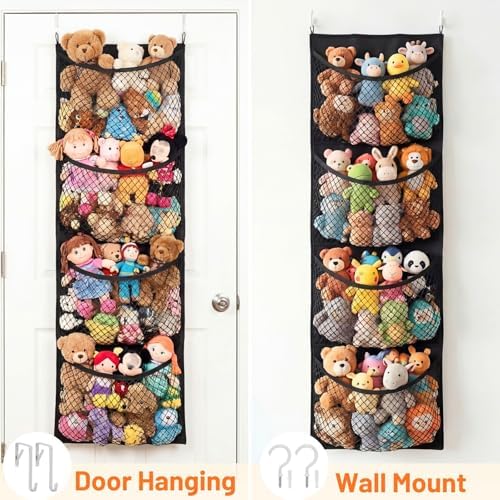 Ofiray-home Over The Door Stuffed Animal Storage, Cotton Toy Organizer - Image 6