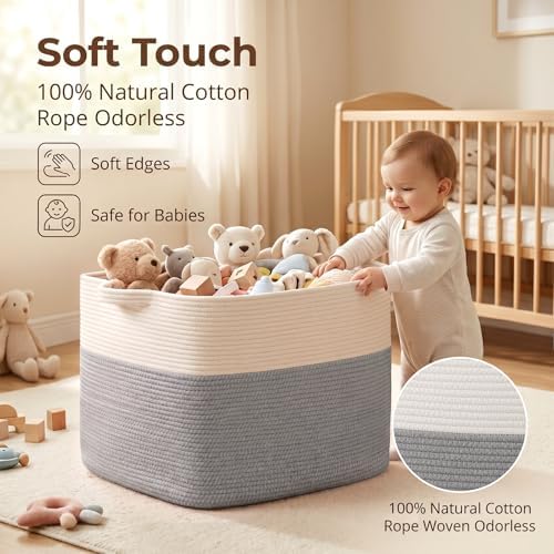 OIASKET 108L Cotton Rope Storage Basket - Image 4