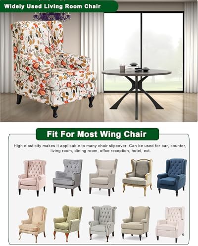 CRFATOP Wingback Chair Covers Stretch Armchair Slipcovers - Image 6