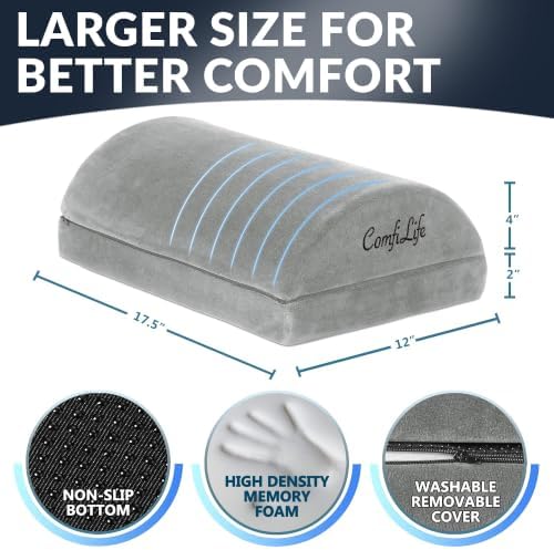ComfiLife Foot Rest for Under Desk at Work – Adjustable Height Memory Foam Foot - Image 5