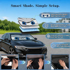 Car Windshield Sun Shade, Universal Fit Midsized Sedan SUV, Cool Gray - Image 4