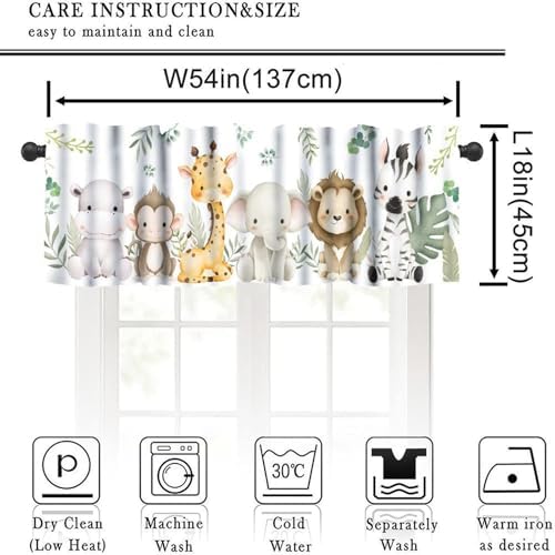Kids Animals Classroom Curtains Valance - Image 2