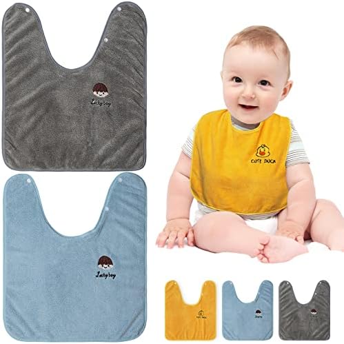 3 Pack Baby Bibs for Girls or Boys, Toddler Bibs for Feeding - Image 2