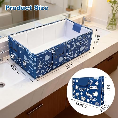 Baby Bathtub, 5-Layer Anti-Tear Foldable Toddler Bath Tub - Image 2