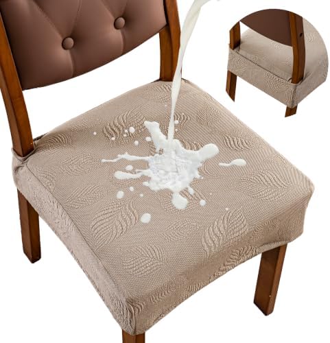 Genina Waterproof Chair Covers Set of 4, Stretch Chair Cover by Genina