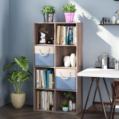 PRANDOM Large Foldable Cube Storage Bins 11x11 inch Fabric Linen Storage - Image 4