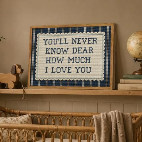 Framed You'll Never Know Dear How Much I Love You Wall Art, Vintage Nursery - Image 7