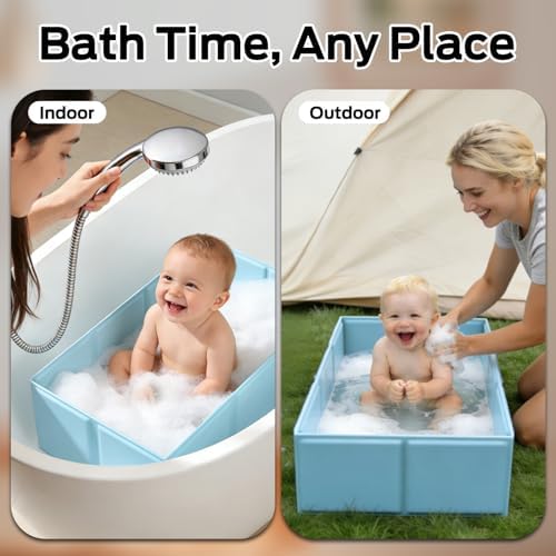 Foldable Baby Bathtub for Newborns and Toddlers, Portable Bath Tub - Image 5