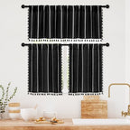 MitoVilla Black White Kitchen Valances - Image 5
