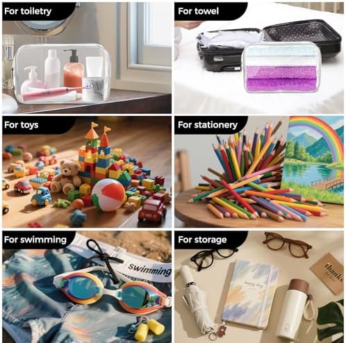 AURUZA Clear Makeup Bag, Portable Travel Toiletry Bags - Image 6