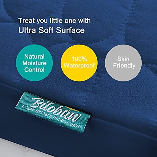 Biloban Crib Mattress Protector Waterproof Sheets Fitted 52” x 28” - Image 2