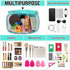 Chenille Letter Clear Makeup Bags Stuff Pouch, Preppy Patch Makeup Bag Zipper - Image 6