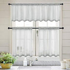 MIULEE Grey Window Valance 1 Panel 54W x 18L - Image 6