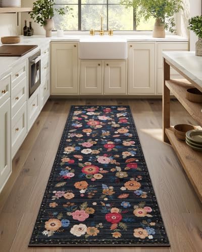 Washable Kitchen Rug Runner for Hallway: 2'6"x8' Carpet Runner Rug Non Slip by palohom