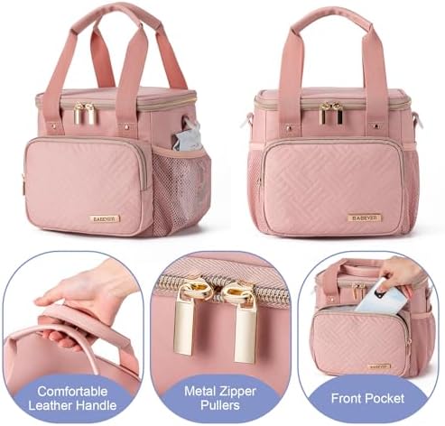 Breastmilk Cooler Bag with Ice Pack Fits 6 Baby Bottles up to 9 Ounce, Breast - Image 5