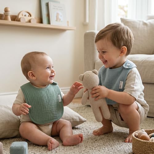 Muslin Baby Bibs for Drooling and Teething, Bibs for Boys Girls - Image 2