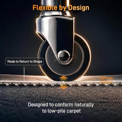 Office Chair Mat for Low-Pile Carpet, 36 in Round, Carpet Protector - Image 2