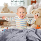 Muslin Swaddle Blankets for Newborn, 2 Pack Breathable Soft Receiving Blanket - Image 4